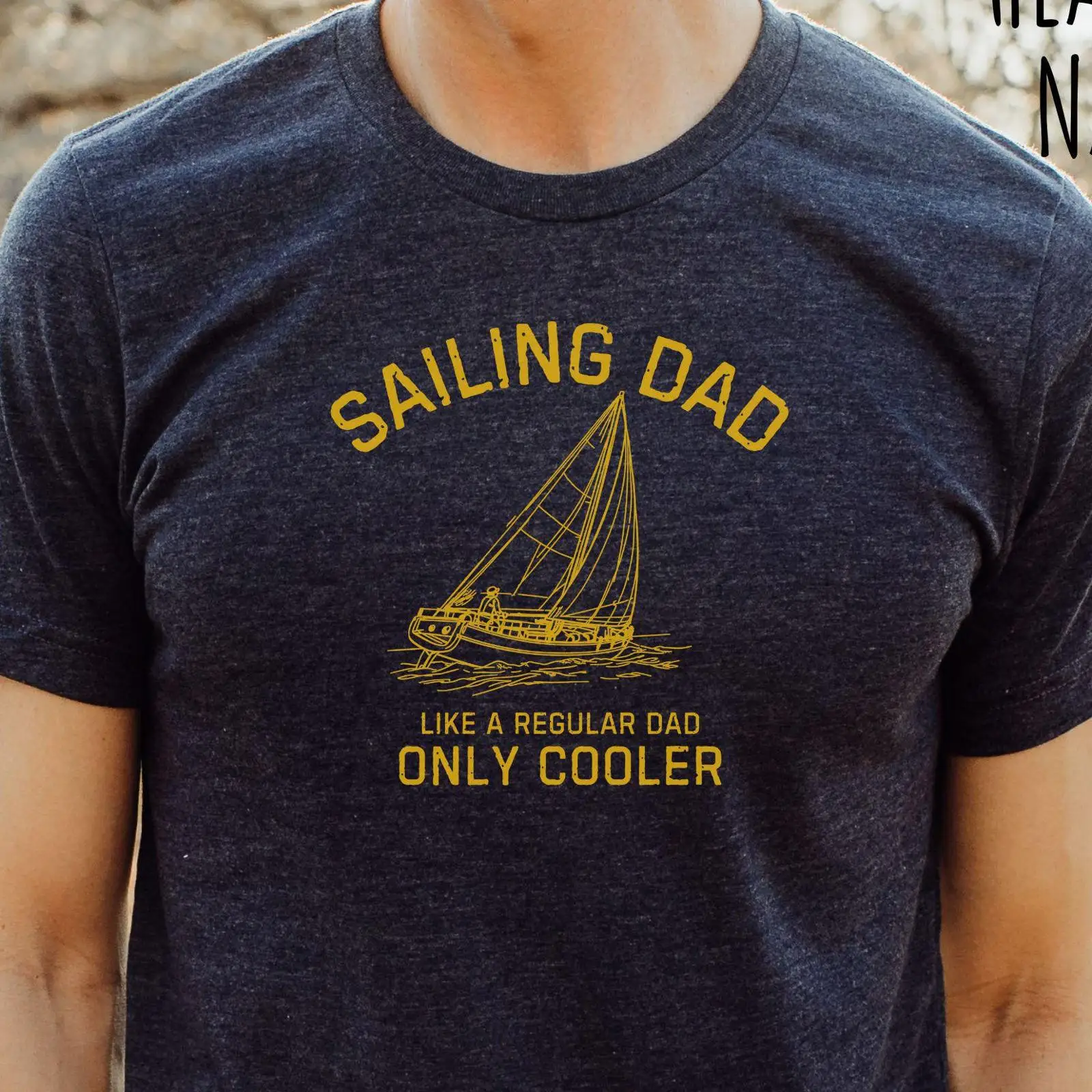 Vintage Yacht Fashion - Футболка для папы-моряка: забавный принт, морская