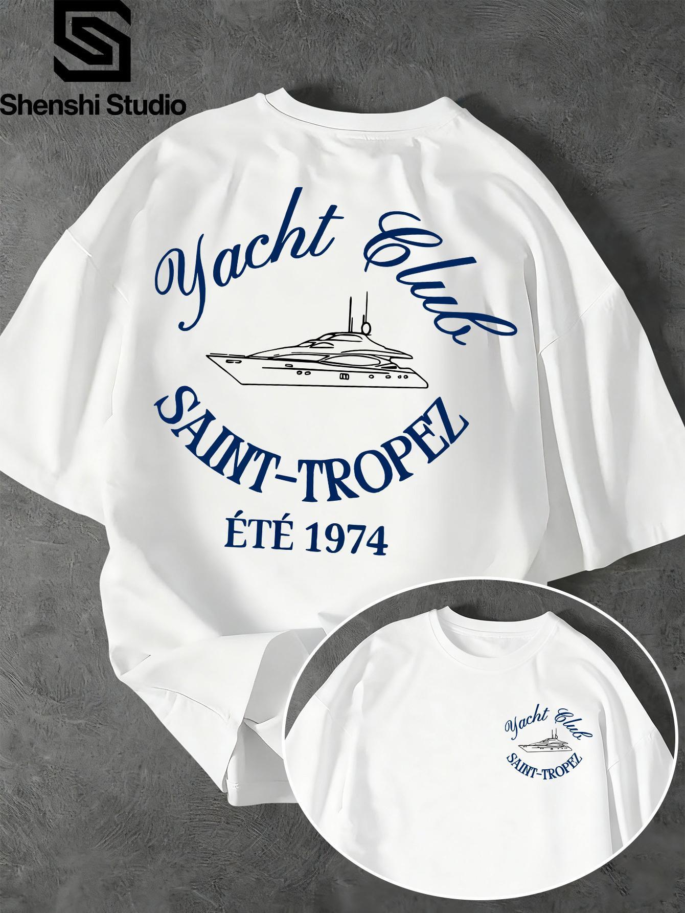 Vintage Yacht Fashion - Футболка с принтом в стиле южнофранцузского