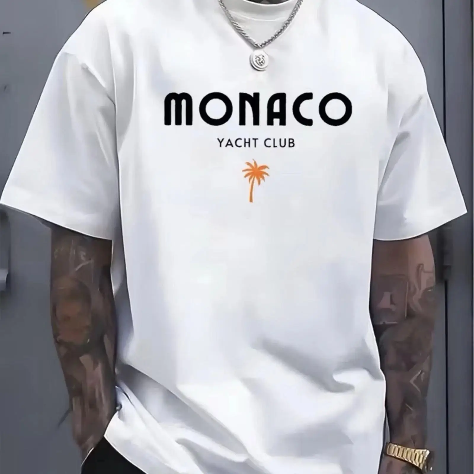 Vintage Yacht Fashion - Футболка Monaco Yacht Club Premium: повседневная,