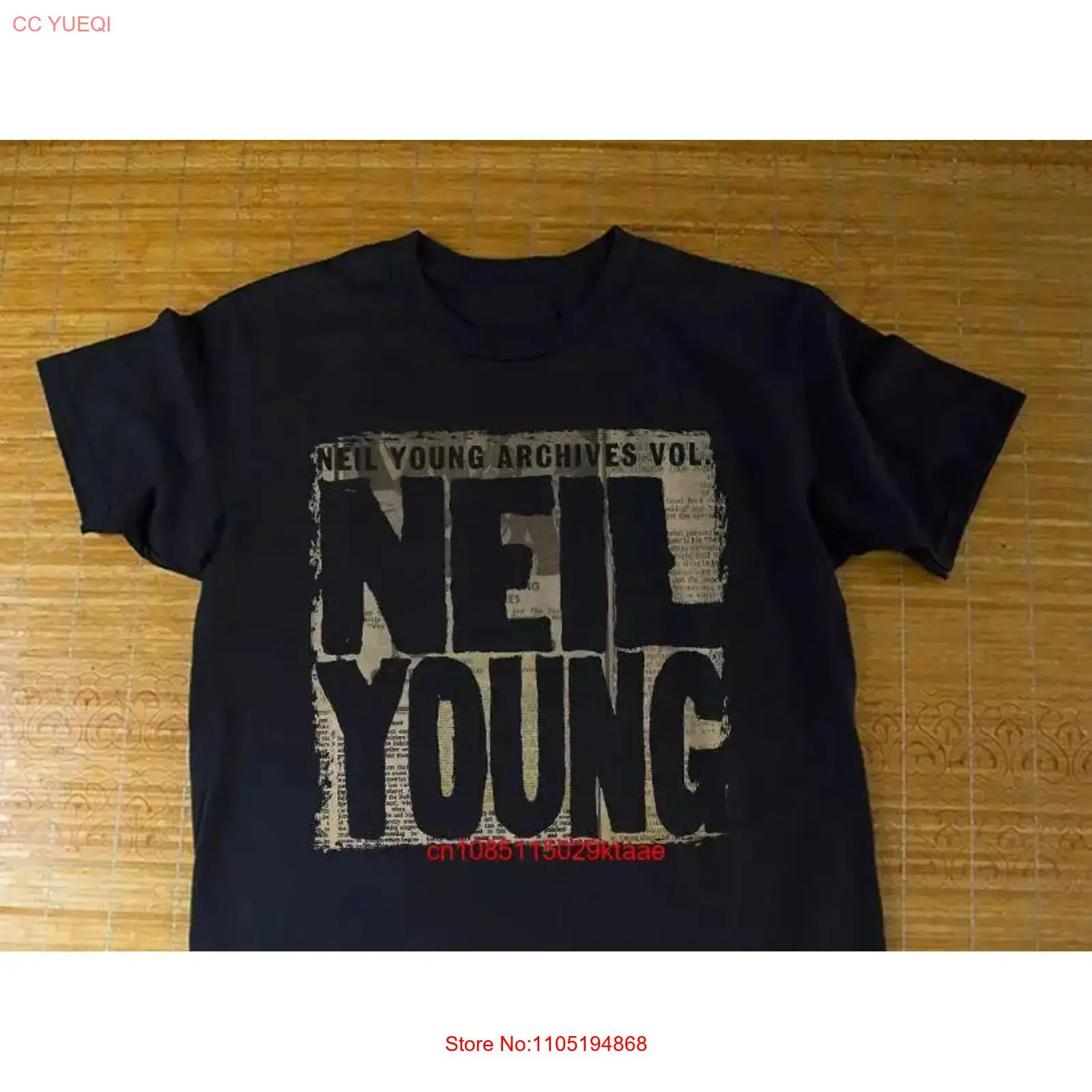 Vintage Fashion Archive - Черная футболка Neil Young Archives Vol