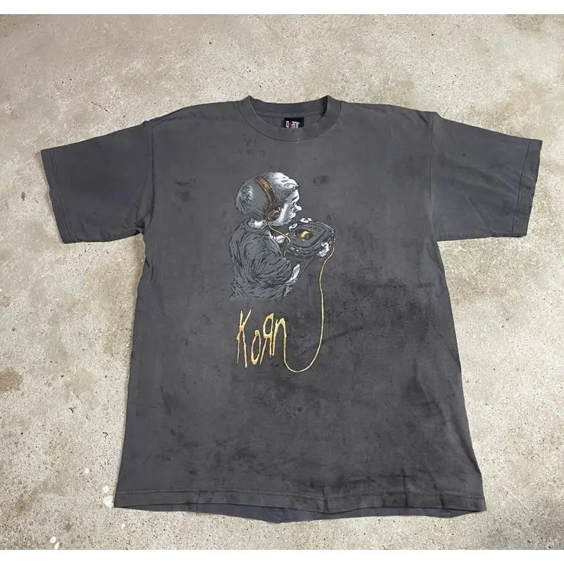 Винтажная футболка KORN Follow – обзор и цена Band Tee Faded 90S