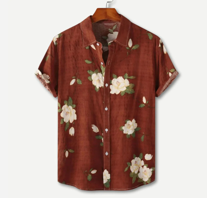 Модная молодежная рубашка с пр – обзор и цена Printed Floral Shirt
