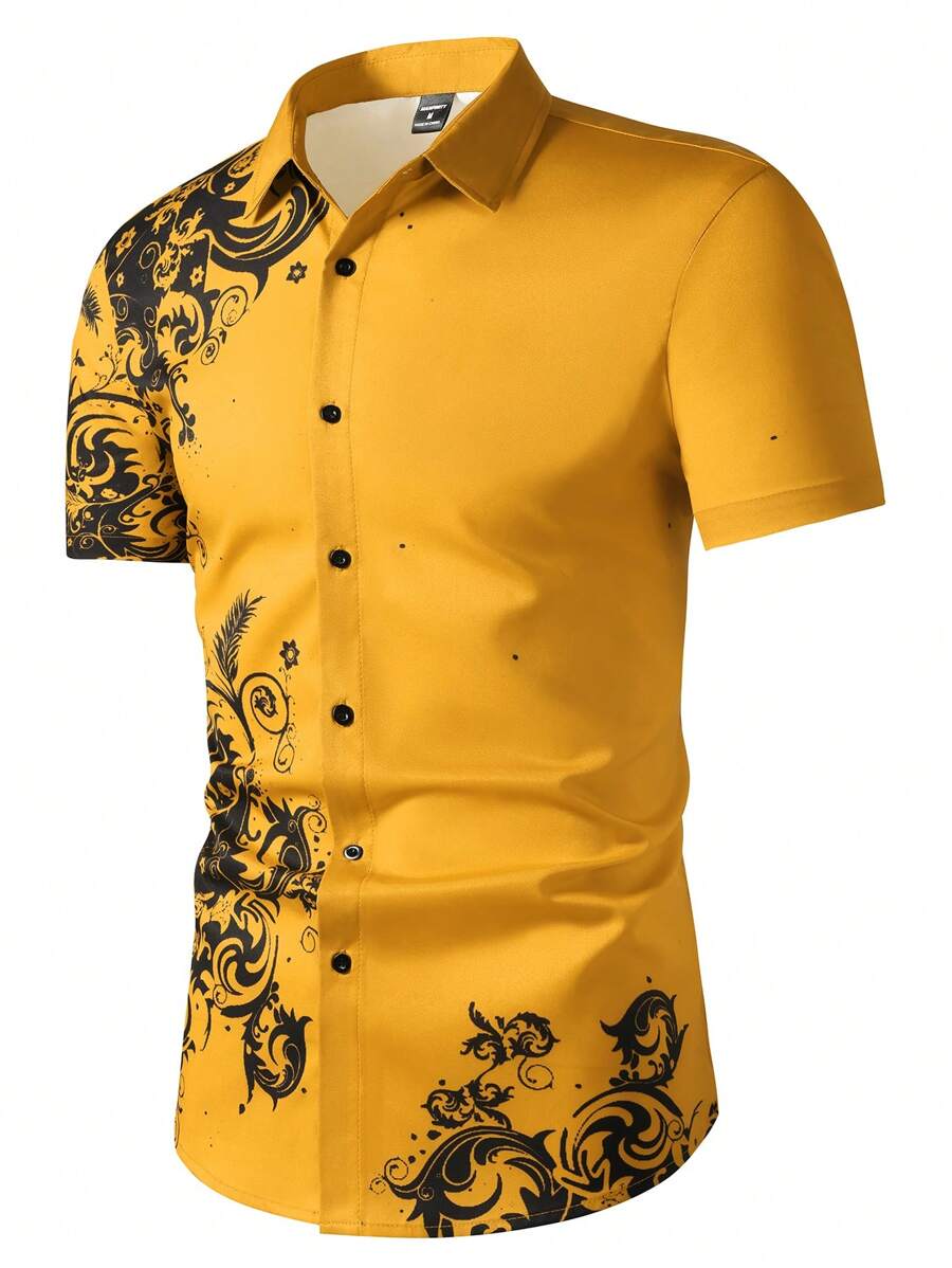 Мужская повседневная рубашка M – обзор и цена Printed Floral Shirt