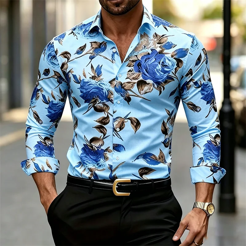 Мужская рубашка с длинным рука – обзор и цена Printed Floral Shirt