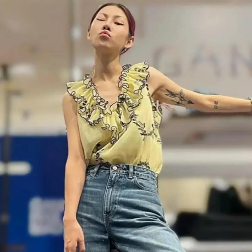 Летняя женская блузка с V-обра – обзор и цена Printed Floral Shirt
